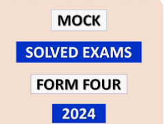 Form Four Pre Mock Dar es salaam 2024 with Marking Schemes